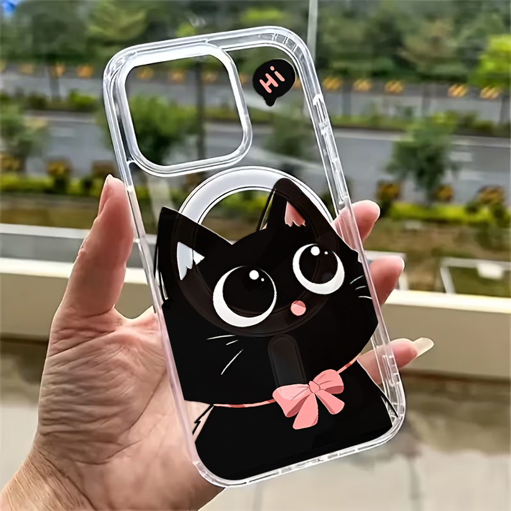 Cute Cartoon Case - Cute Cartoon Cat Eyes Transparent Case