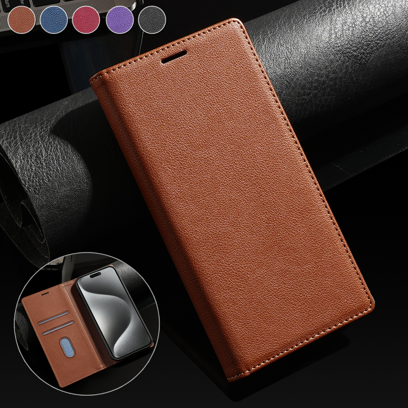 Phone Cases Australia - Leather Case For Samsung Galaxy S24