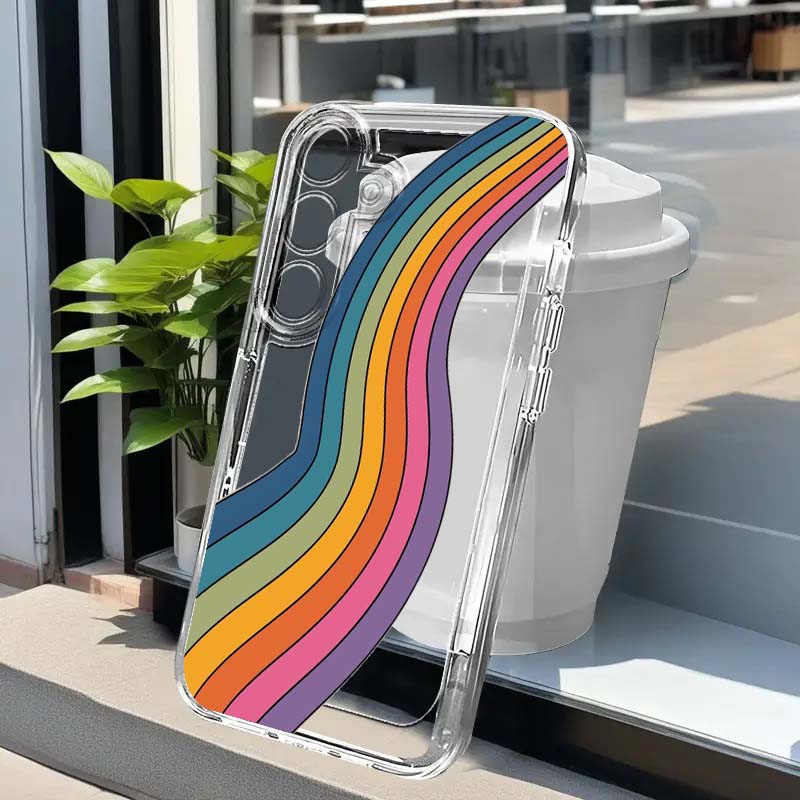 Phone Cases For Samsung A14 - Colorful Rain Bow Art For Samsung