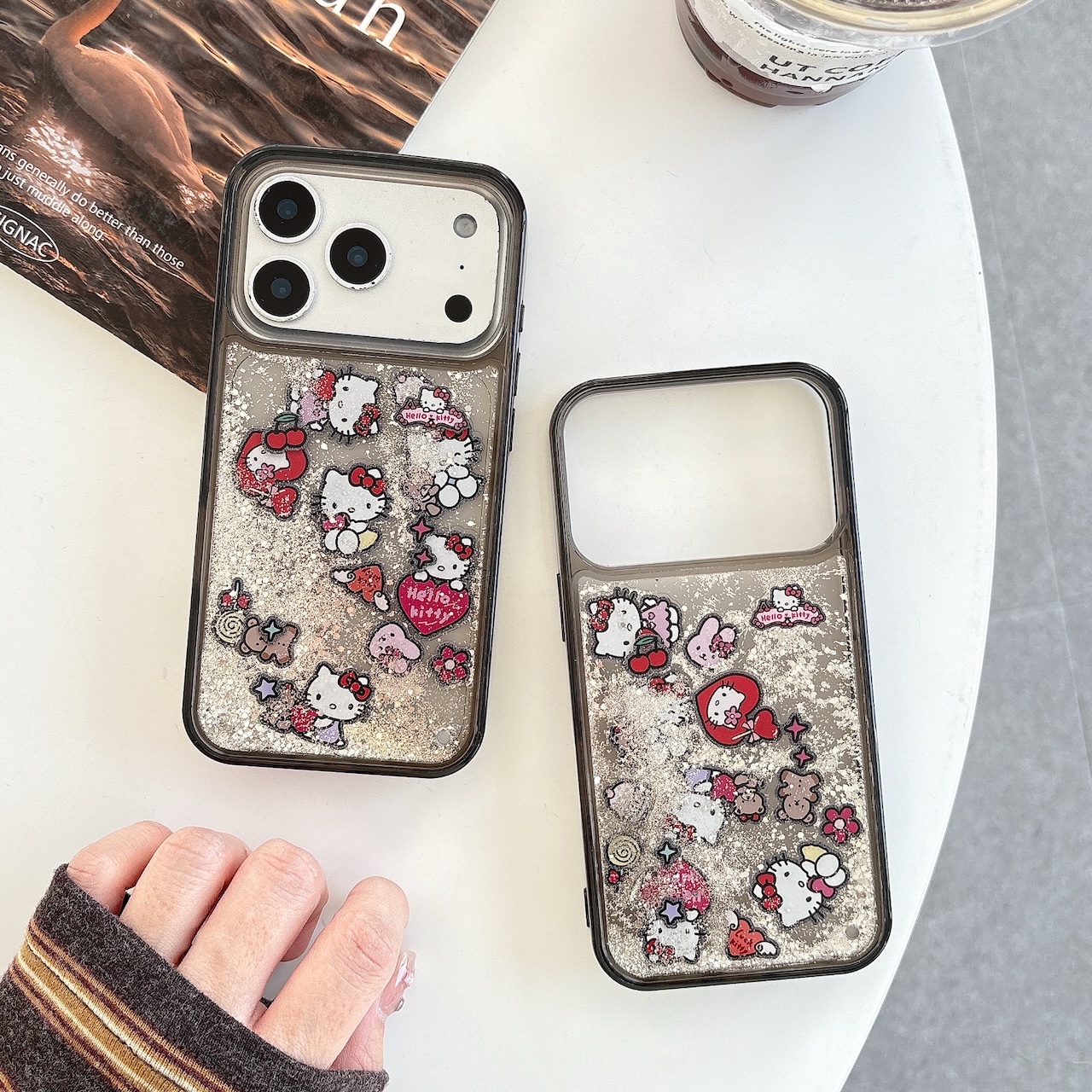 Cute Anime Case - Quicksand Glitter Protection For Cute Hello