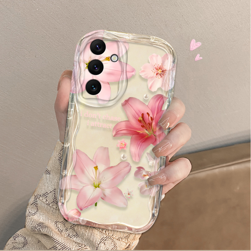 Beautiful Pink Lily Pattern Ph - Phone Cases For Samsung A14 のレビューと価格
