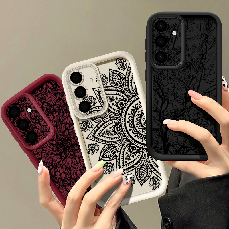 Retro Flower Totem Pattern Cas - Phone Cases For Samsung A14 のレビューと価格