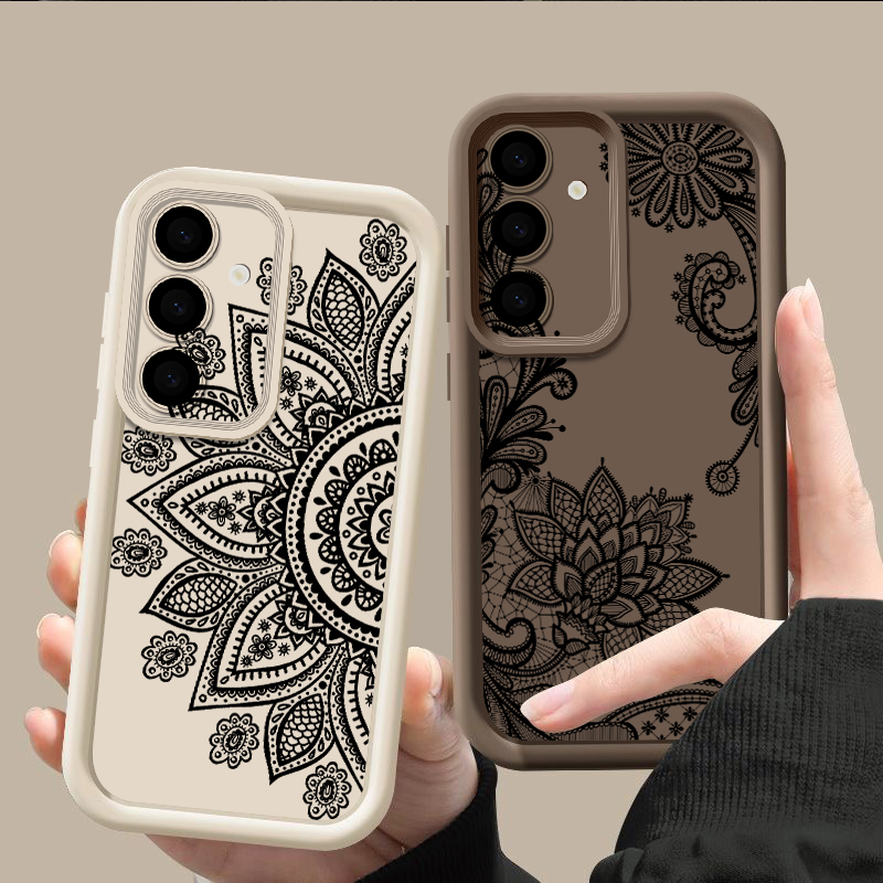 Retro Flower Totem Pattern Cas - Phone Cases For Samsung A14 のレビューと価格