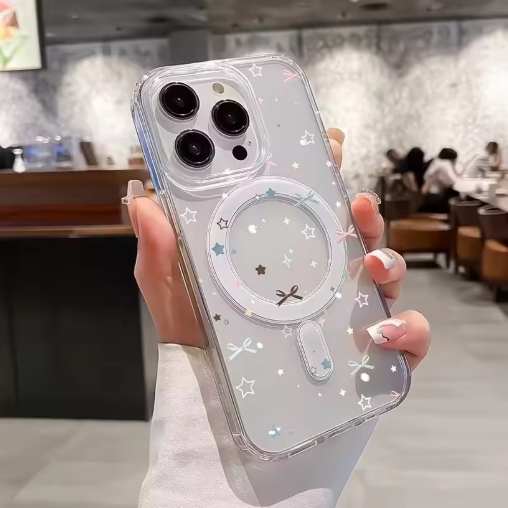 Star Bow Print Clear Phone Cas - Phone Cases Mous のレビューと価格