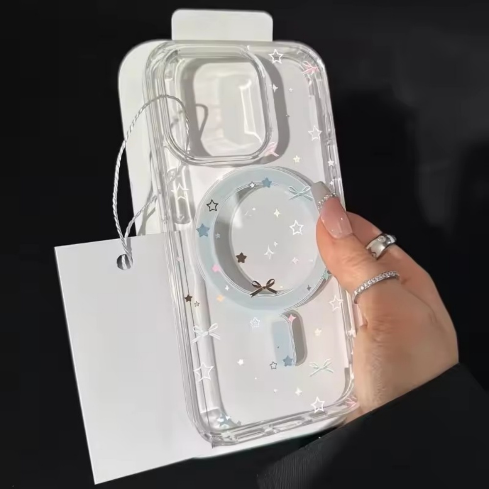 Star Bow Print Clear Phone Cas - Phone Cases Mous のレビューと価格
