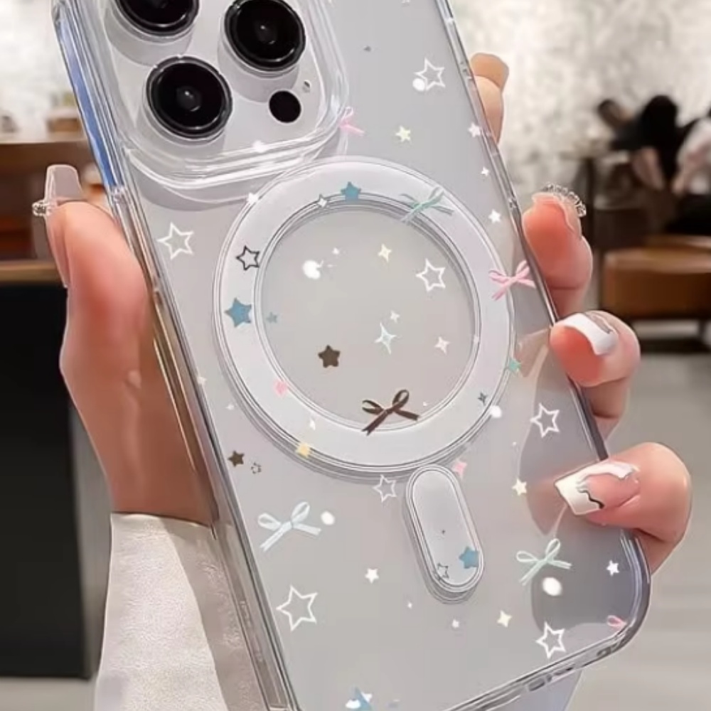 Star Bow Print Clear Phone Cas - Phone Cases Mous のレビューと価格