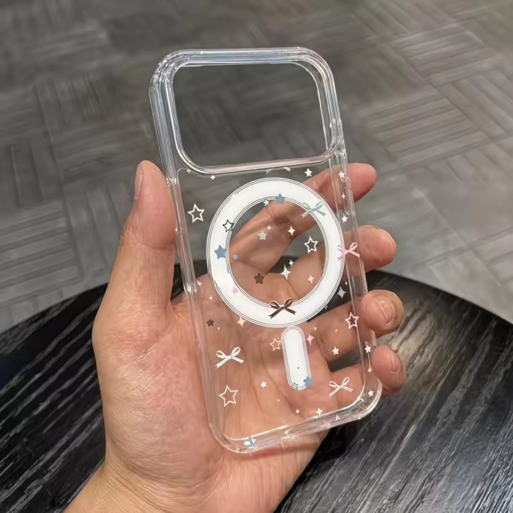 Star Bow Print Clear Phone Cas - Phone Cases Mous のレビューと価格