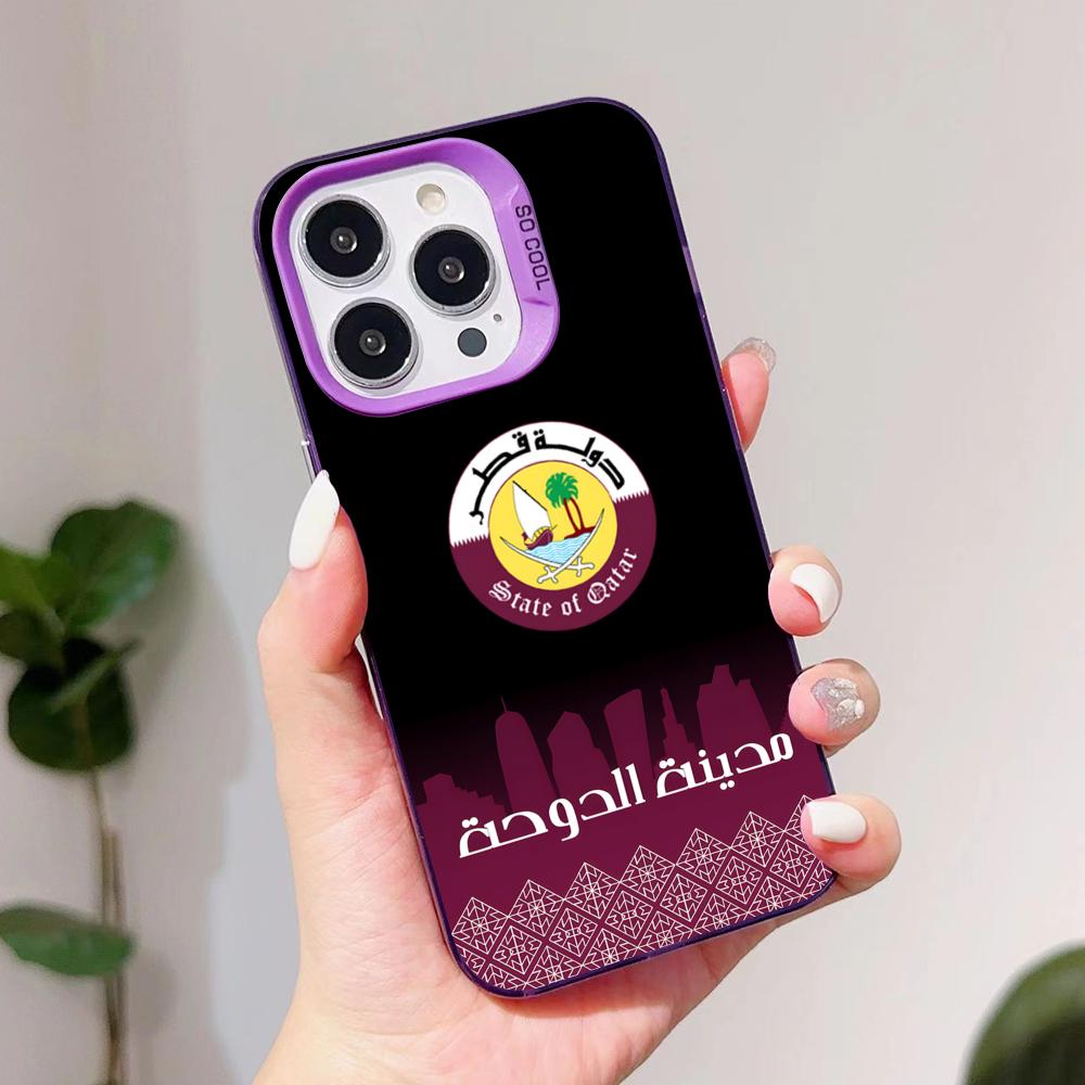 Qatar Flag Purple Translucent  - Phone Cases Qatar のレビューと価格