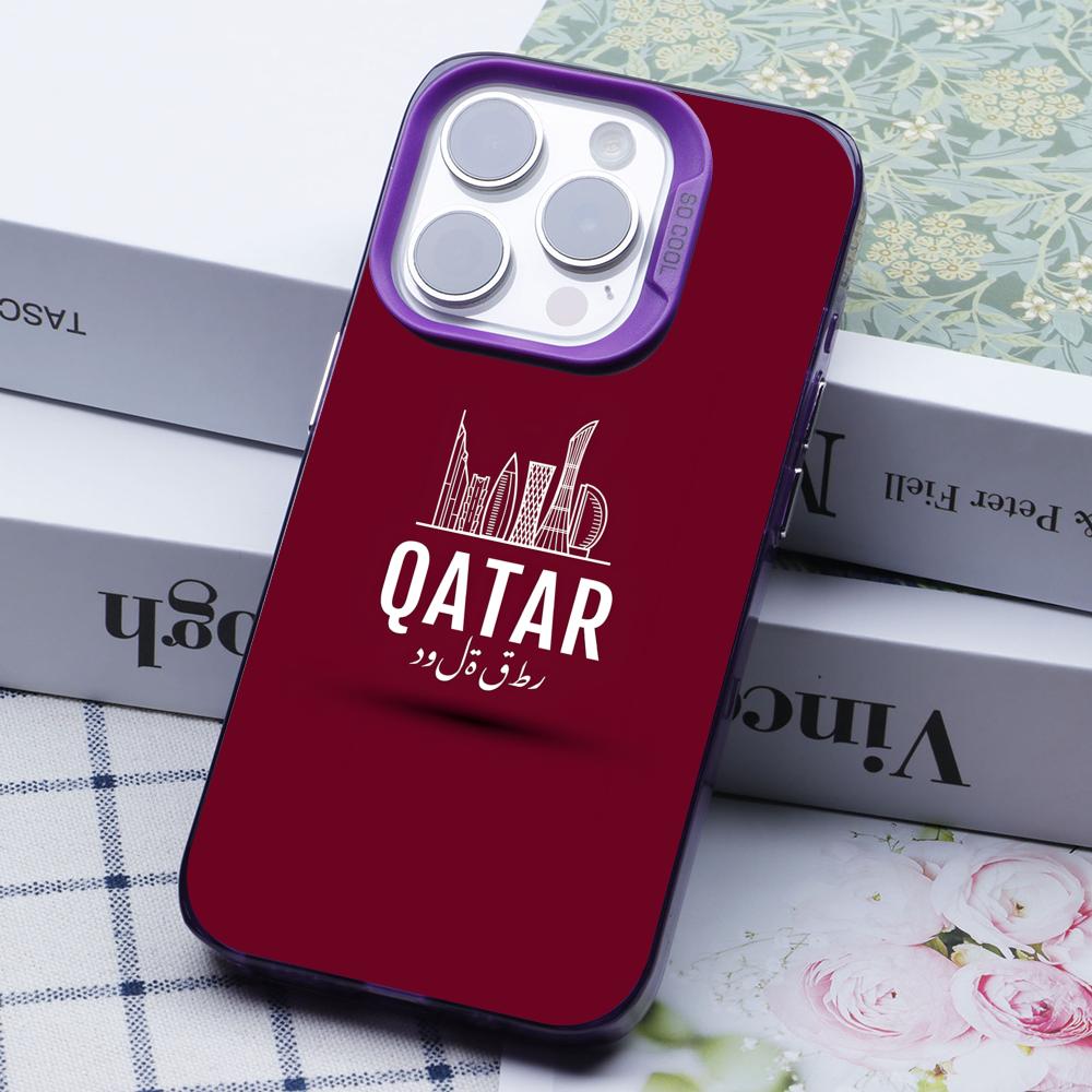 Qatar Flag Purple Translucent  - Phone Cases Qatar のレビューと価格