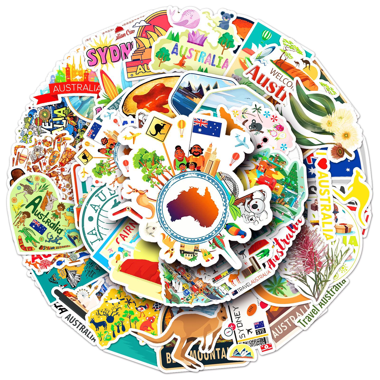 50PCS Australia Travel Sticker - Phone Cases Australia のレビューと価格