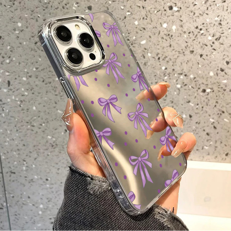 Cute Purple Bow & Polka Dot Mi - Phone Cases Polka Dot のレビューと価格
