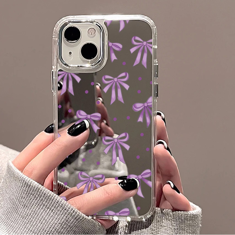 Cute Purple Bow & Polka Dot Mi - Phone Cases Polka Dot のレビューと価格
