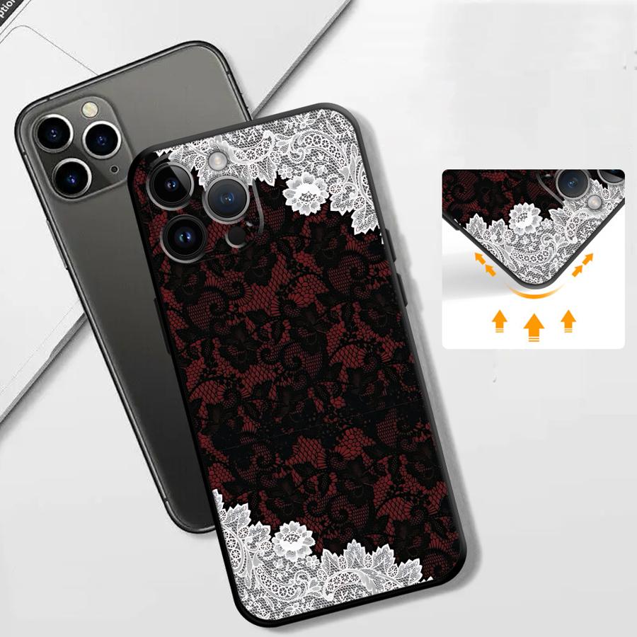 Black And Red Sexy Lace Phone  - Phone Cases Mous のレビューと価格