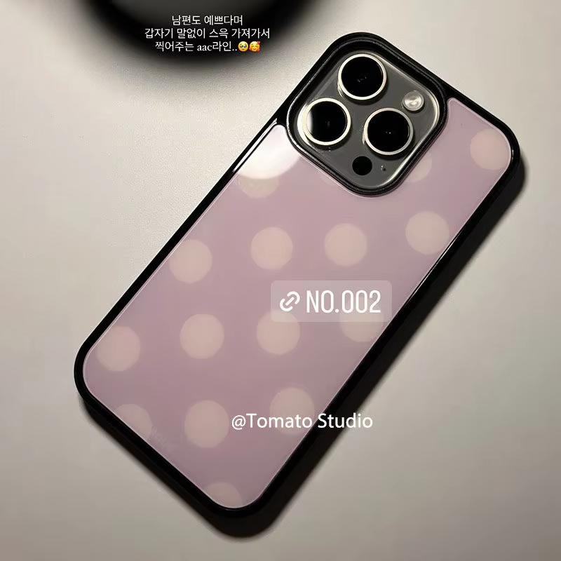 Korean Ins Fashion Purple Polk - Phone Cases Polka Dot のレビューと価格