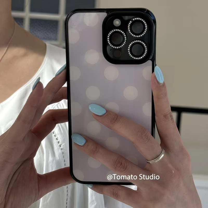 Korean Ins Fashion Purple Polk - Phone Cases Polka Dot のレビューと価格