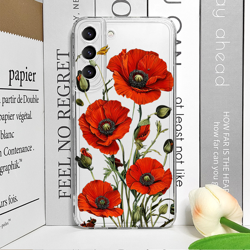 Poppy Flower Bloom Hot Red Flo - Phone Cases For Samsung A14 のレビューと価格