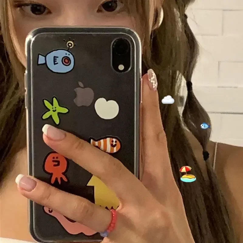 Ins Kawaii Ocean Creatures Cut - Phone Cases Y2K のレビューと価格