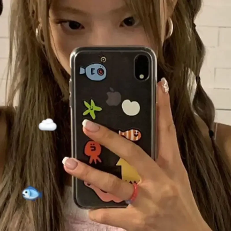 Ins Kawaii Ocean Creatures Cut - Phone Cases Y2K のレビューと価格