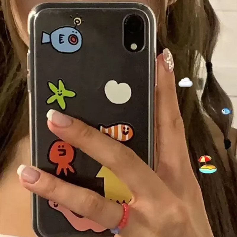 Ins Kawaii Ocean Creatures Cut - Phone Cases Y2K のレビューと価格
