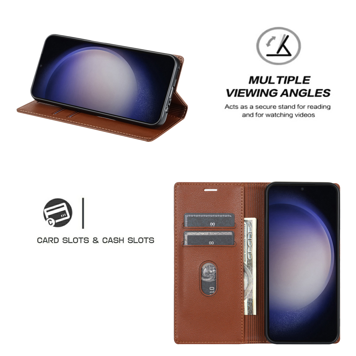 Leather Case For Samsung Galax - Phone Cases Australia のレビューと価格