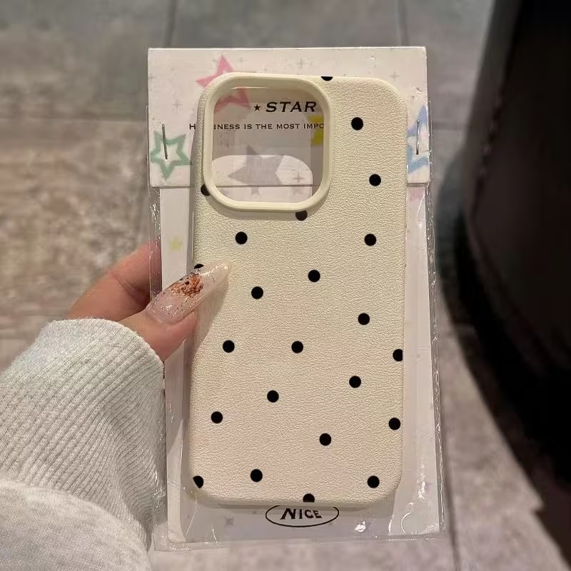 Black Polka Dots Phone Case Fo - Phone Cases Polka Dot のレビューと価格