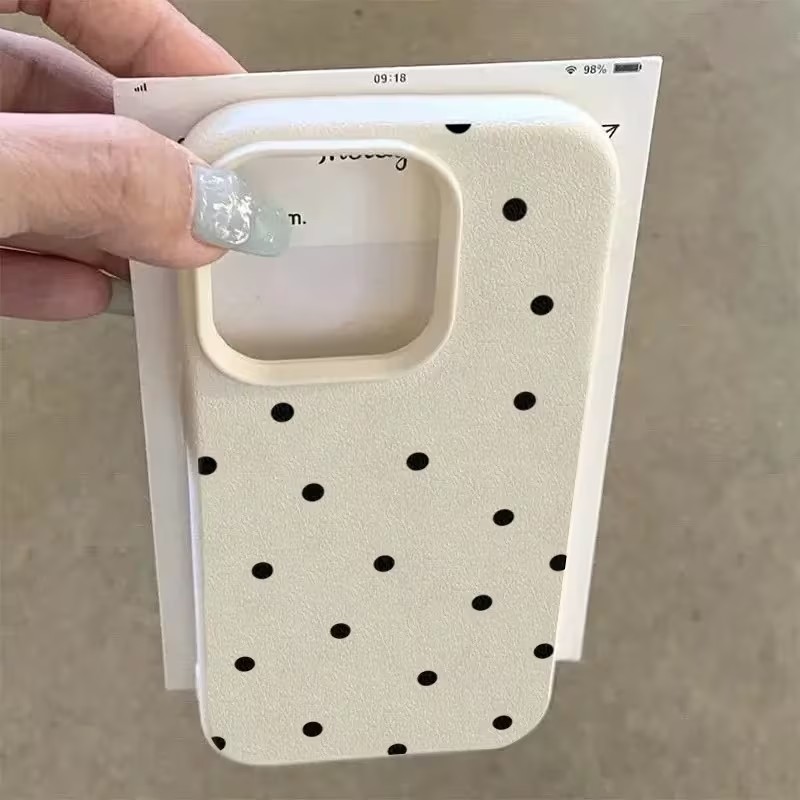 Black Polka Dots Phone Case Fo - Phone Cases Polka Dot のレビューと価格