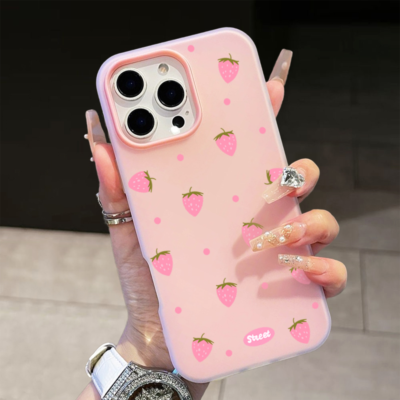 Sweet Pink Strawberry Pattern  - Phone Cases Mous のレビューと価格
