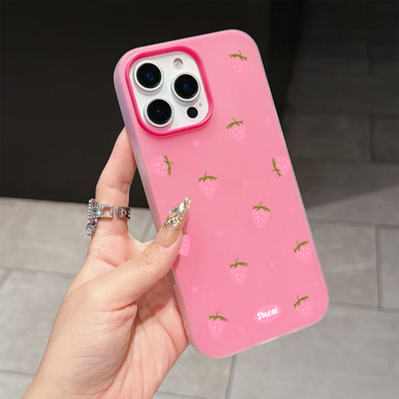Sweet Pink Strawberry Pattern  - Phone Cases Mous のレビューと価格