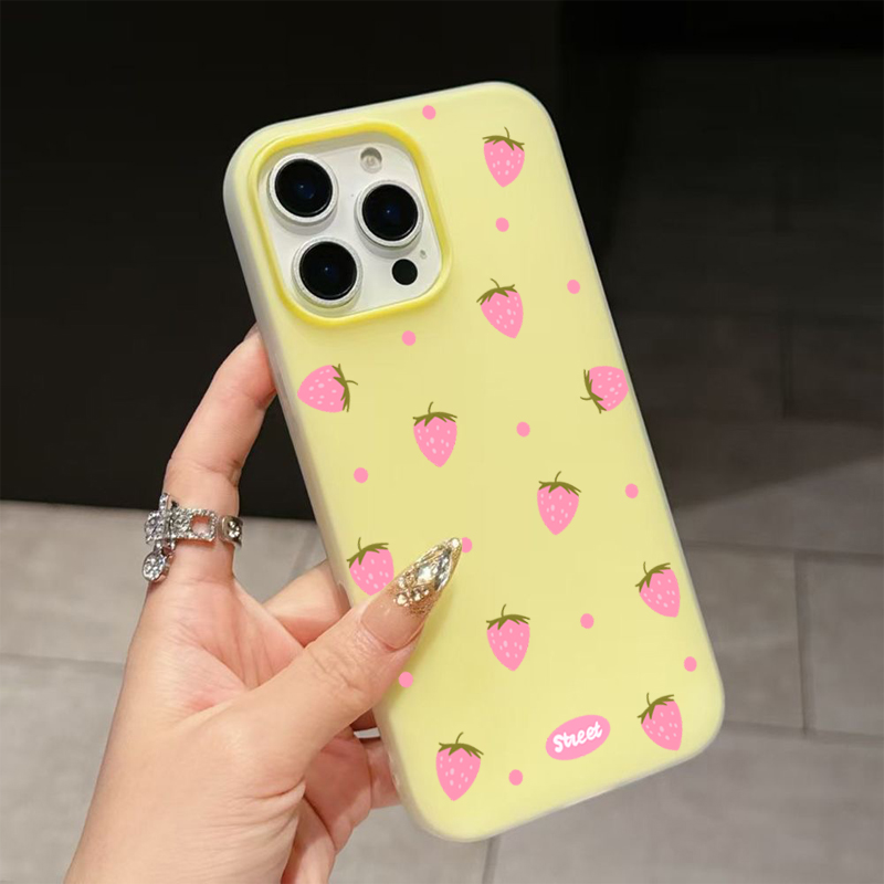 Sweet Pink Strawberry Pattern  - Phone Cases Mous のレビューと価格