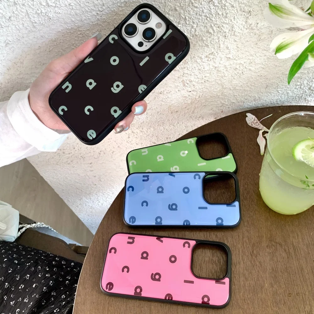 Ins Pure Color Simplicity Engl - Phone Cases Y2K のレビューと価格