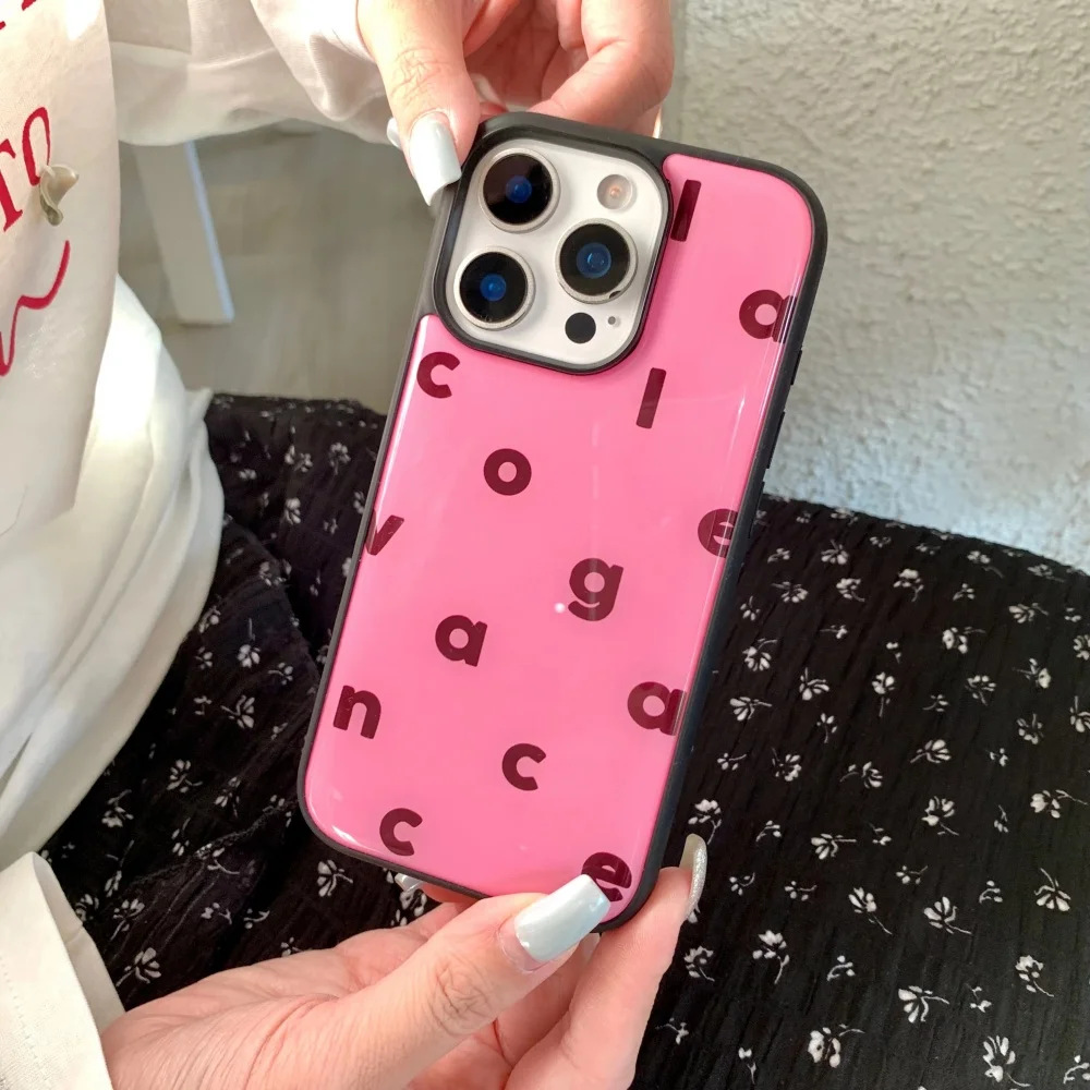 Ins Pure Color Simplicity Engl - Phone Cases Y2K のレビューと価格