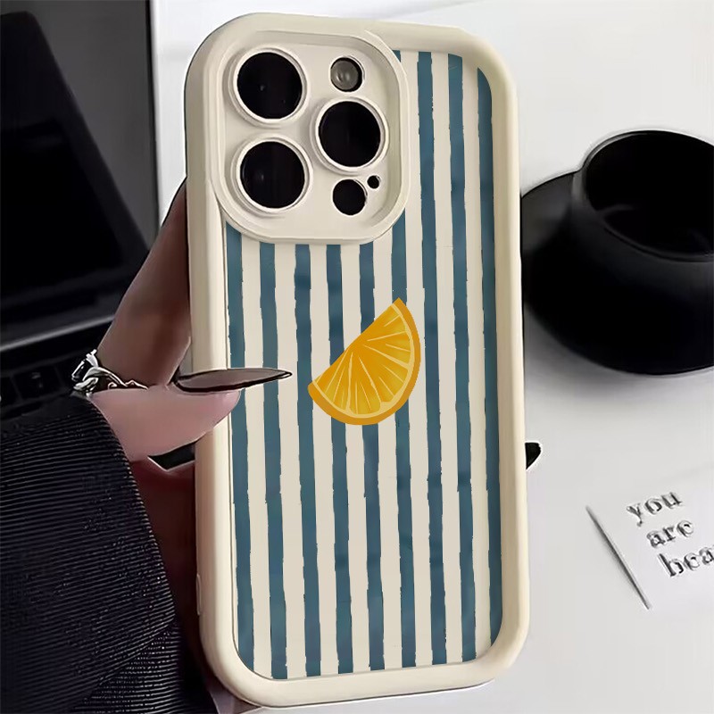 Striped Lemon Slice Pattern Ph - Phone Cases Mous のレビューと価格