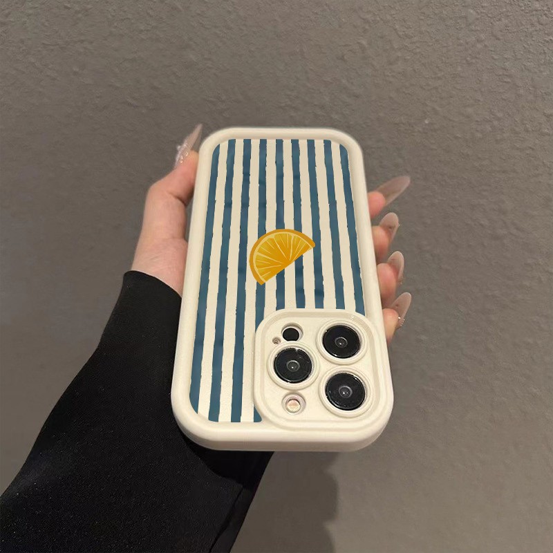 Striped Lemon Slice Pattern Ph - Phone Cases Mous のレビューと価格