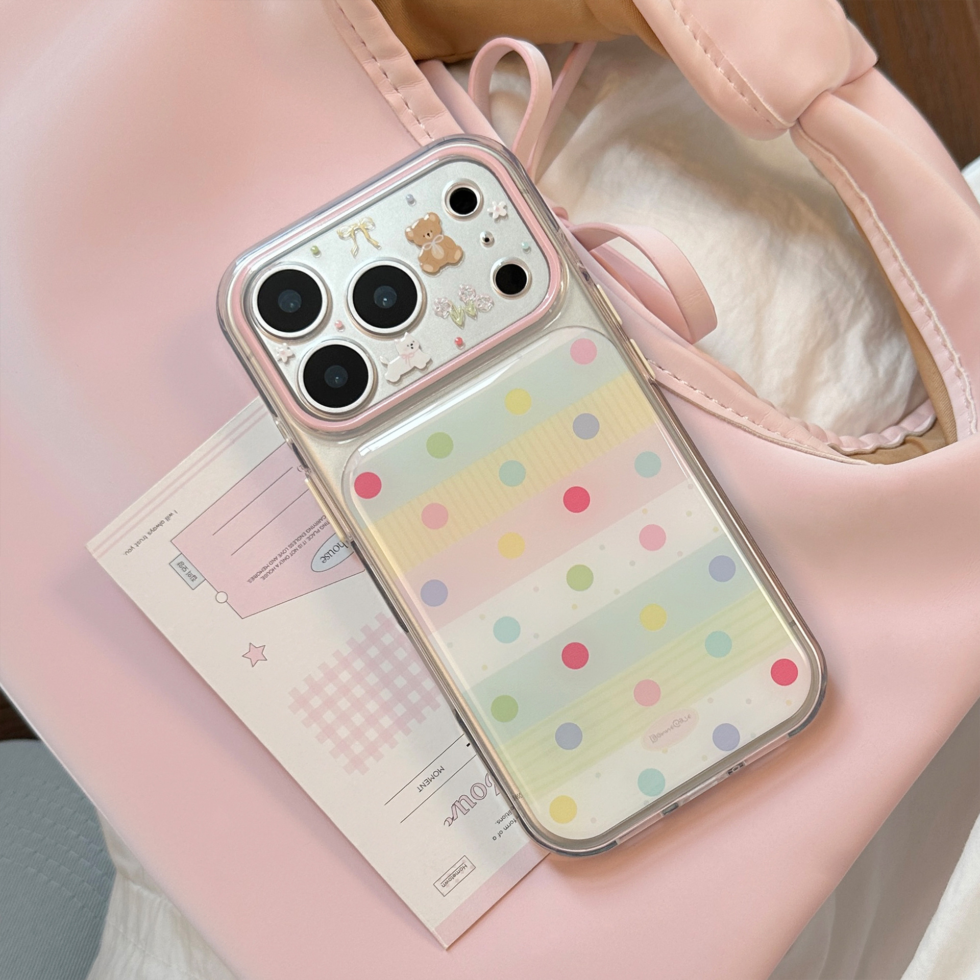 Korean Splicing Colorful Polka - Phone Cases Polka Dot のレビューと価格