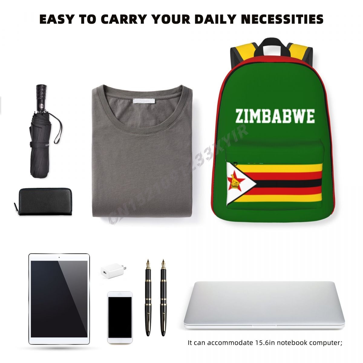 Unisex Backpack Zimbabwe Flag  - Phone Cases Zimbabwe のレビューと価格