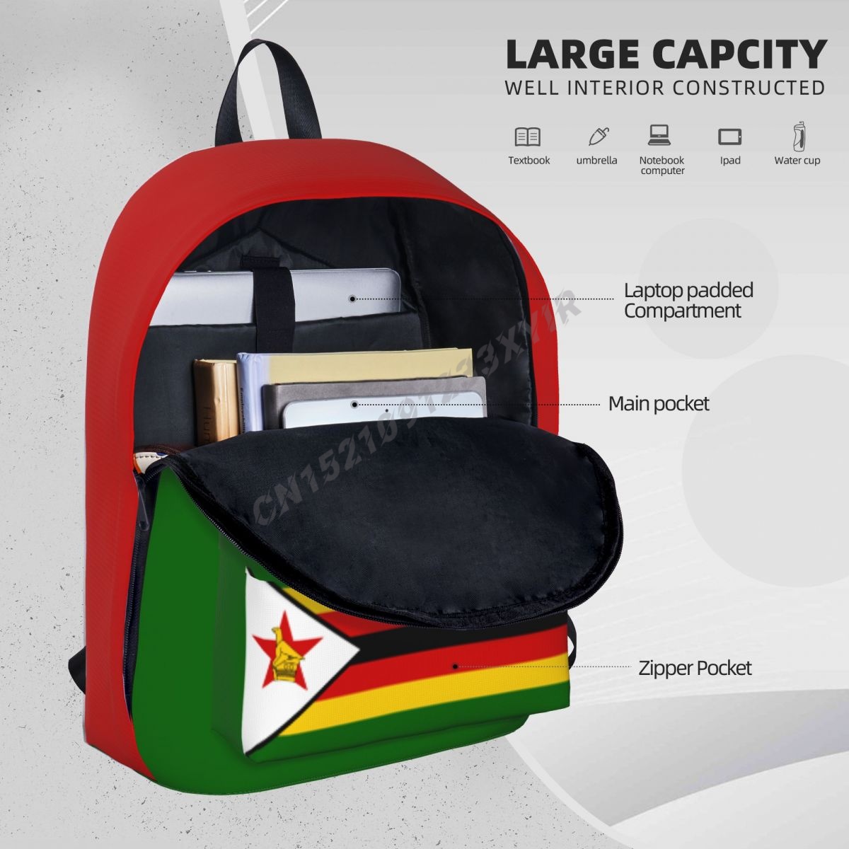 Unisex Backpack Zimbabwe Flag  - Phone Cases Zimbabwe のレビューと価格