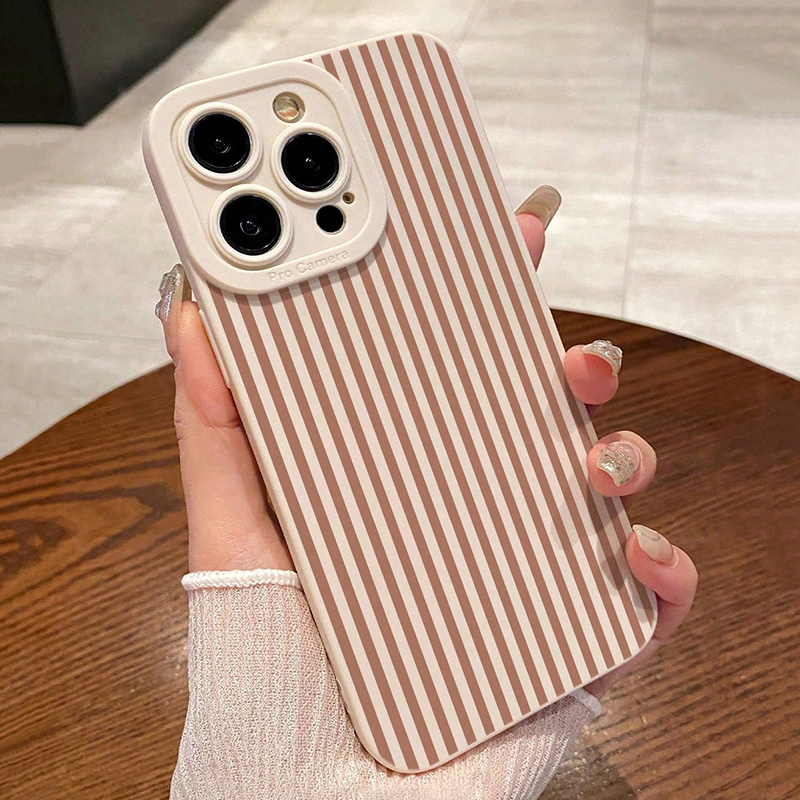 Pink Striped Painted Anti-Drop - Phone Cases Mous のレビューと価格
