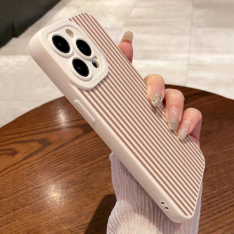 Pink Striped Painted Anti-Drop - Phone Cases Mous のレビューと価格