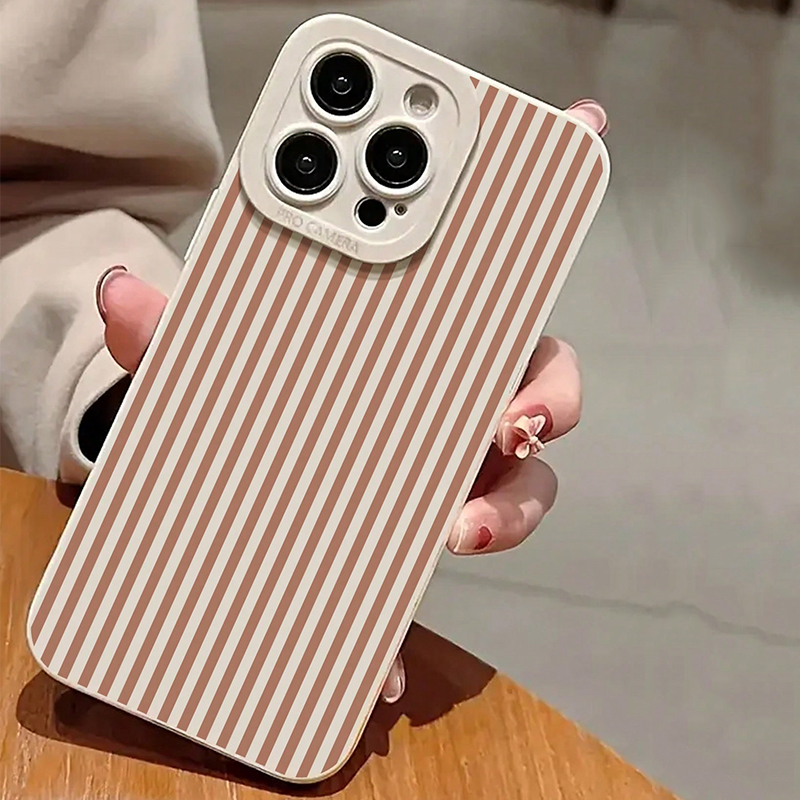 Pink Striped Painted Anti-Drop - Phone Cases Mous のレビューと価格