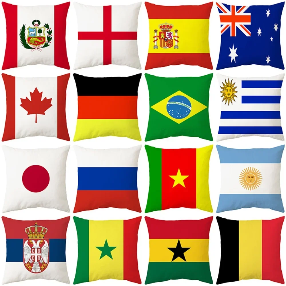 National Flags Printed Pillow  - Phone Cases Qatar のレビューと価格