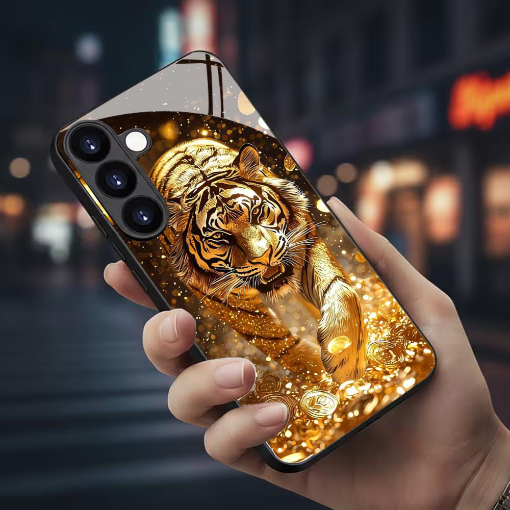 Tiger pattern glass Phone Case - Phone Cases Galaxy S25 のレビューと価格